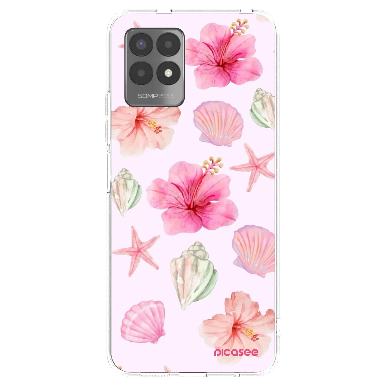 Picasee silikonska prozirna maskica za Realme 8i - Blush Lagoon