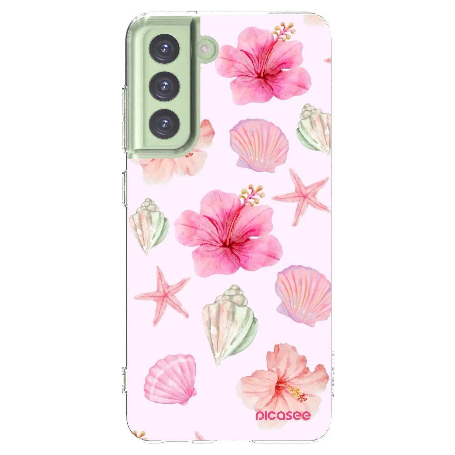 Picasee silikonska prozirna maskica za Samsung Galaxy S21 FE 5G - Blush Lagoon