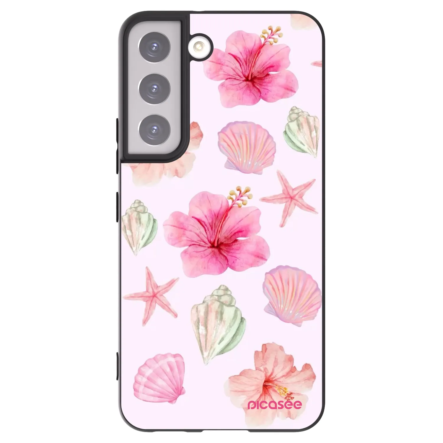 Picasee crna silikonska maskica za Samsung Galaxy S22 5G - Blush Lagoon