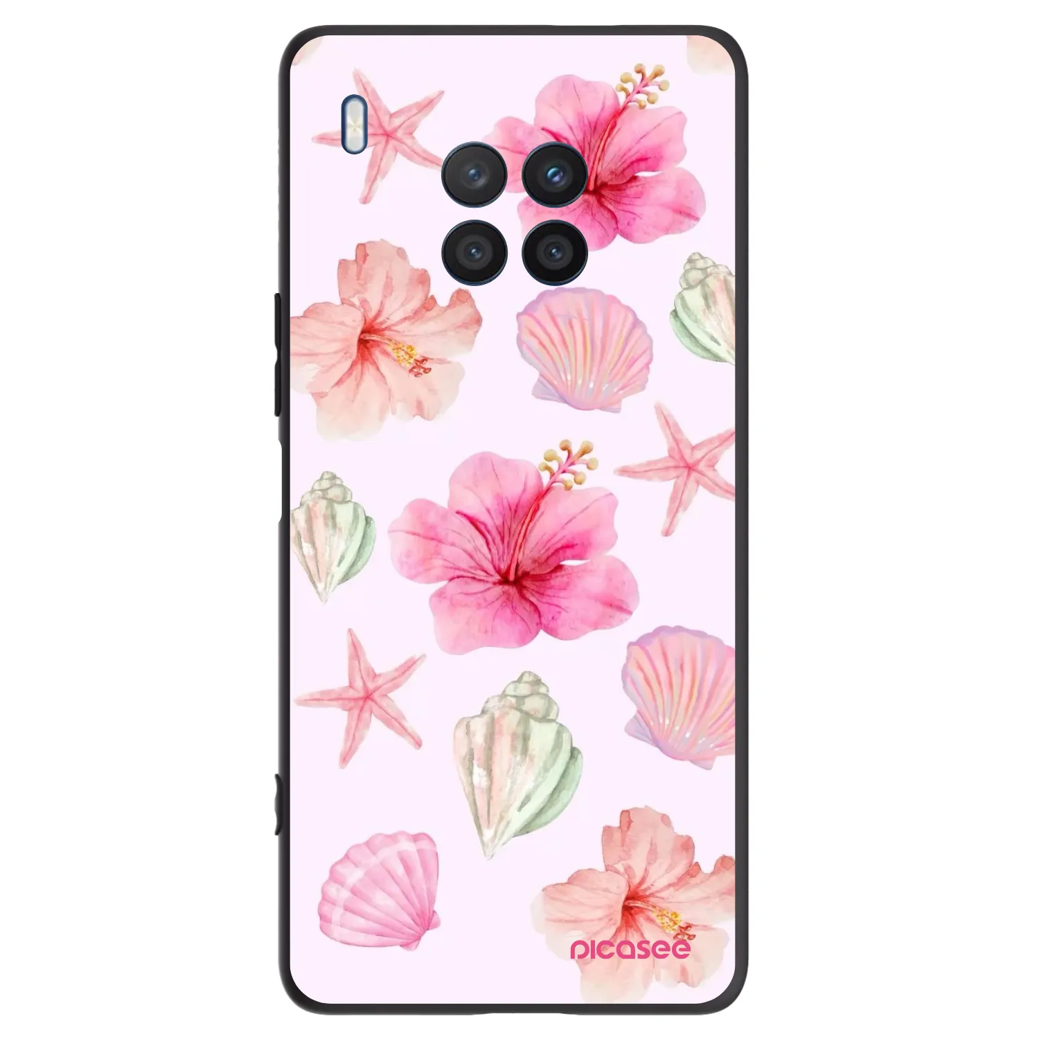 Picasee crna silikonska maskica za Honor 50 Lite - Blush Lagoon