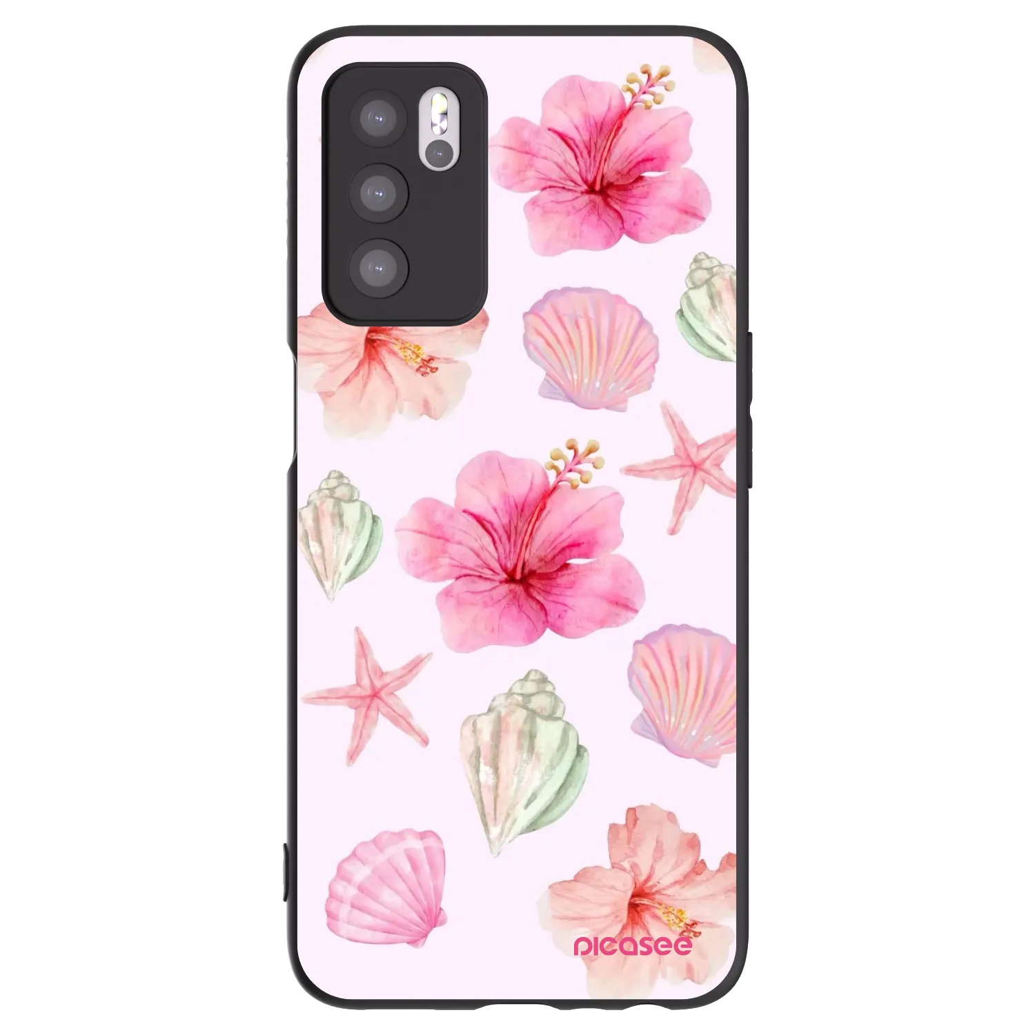Picasee crna silikonska maskica za OPPO A16s - Blush Lagoon