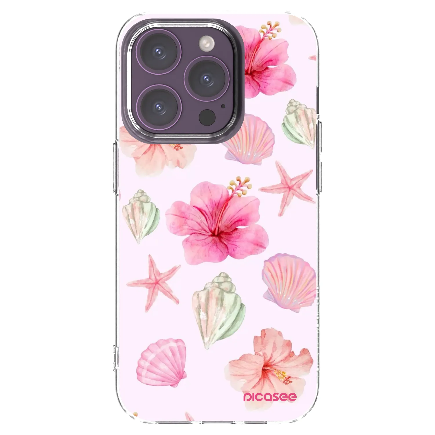 Picasee silikonska prozirna maskica za Apple iPhone 14 Pro - Blush Lagoon