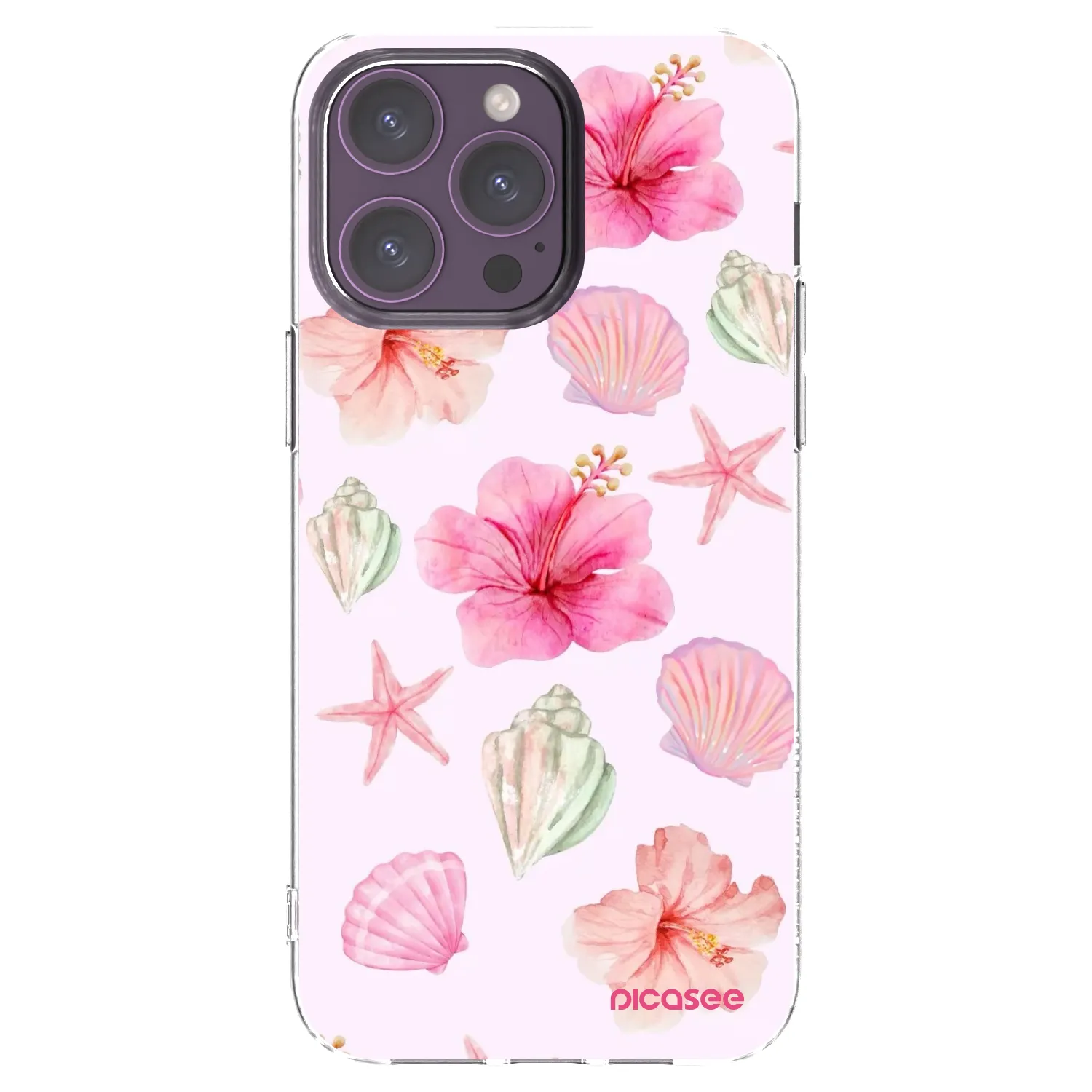 Picasee silikonska prozirna maskica za Apple iPhone 14 Pro Max - Blush Lagoon