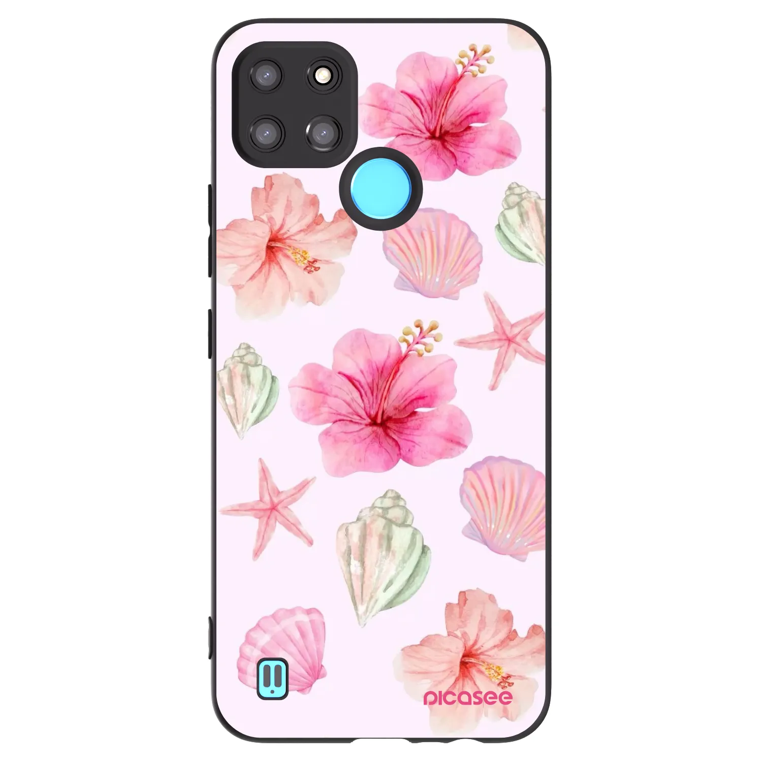 Picasee crna silikonska maskica za Realme C21Y - Blush Lagoon