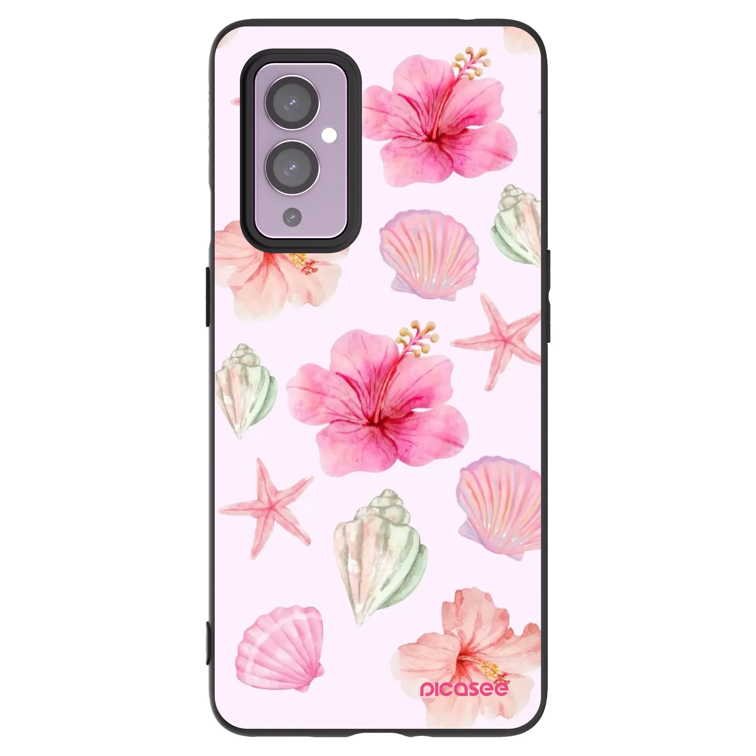 Picasee crna silikonska maskica za OnePlus 9 - Blush Lagoon
