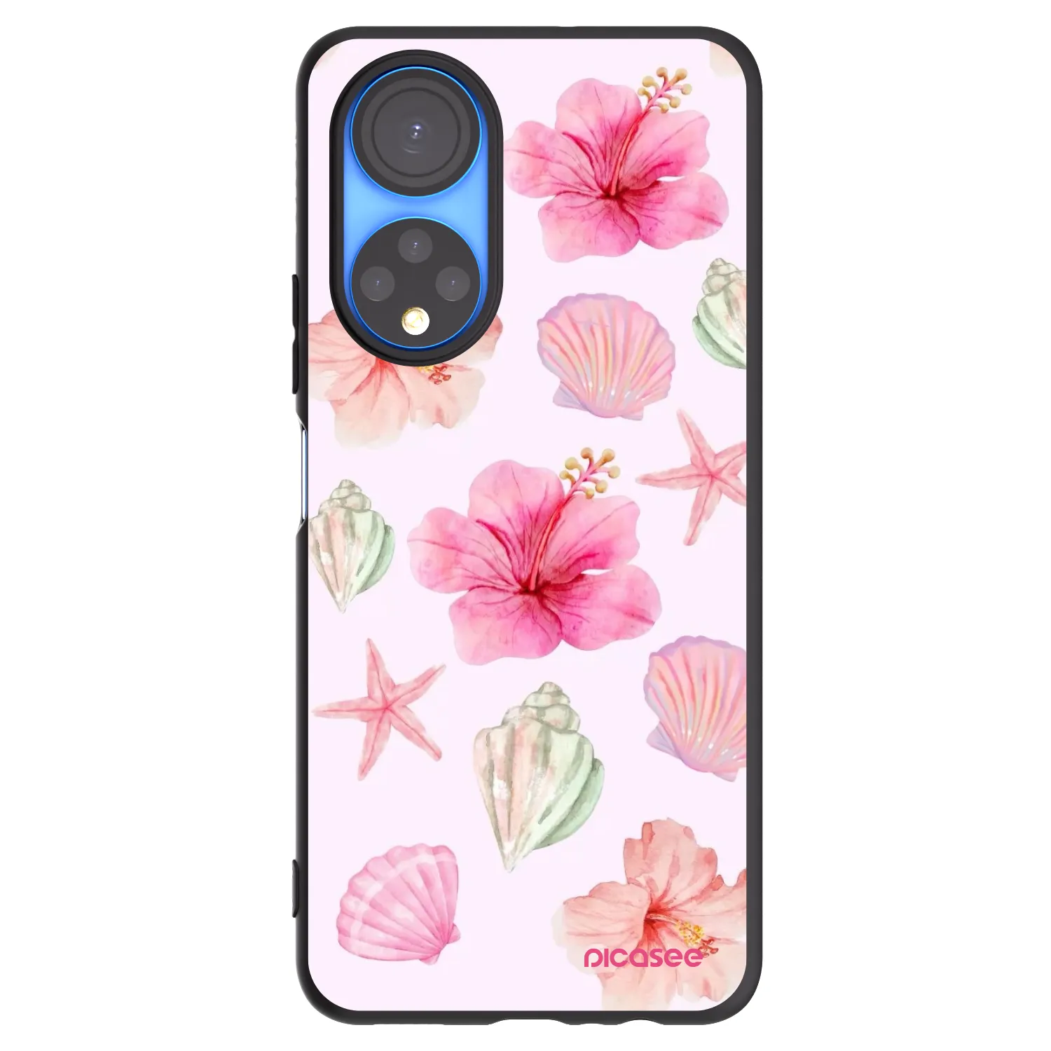 Picasee crna silikonska maskica za Honor X7 - Blush Lagoon