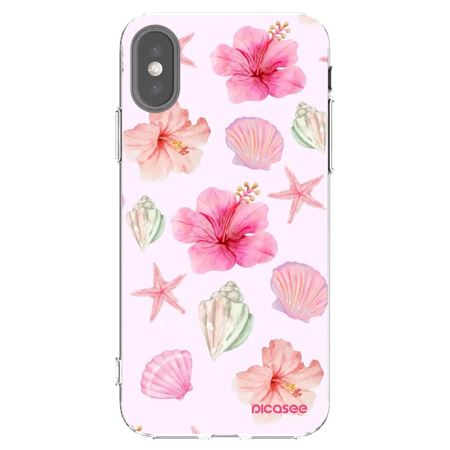 Picasee silikonska prozirna maskica za Apple iPhone X/XS - Blush Lagoon