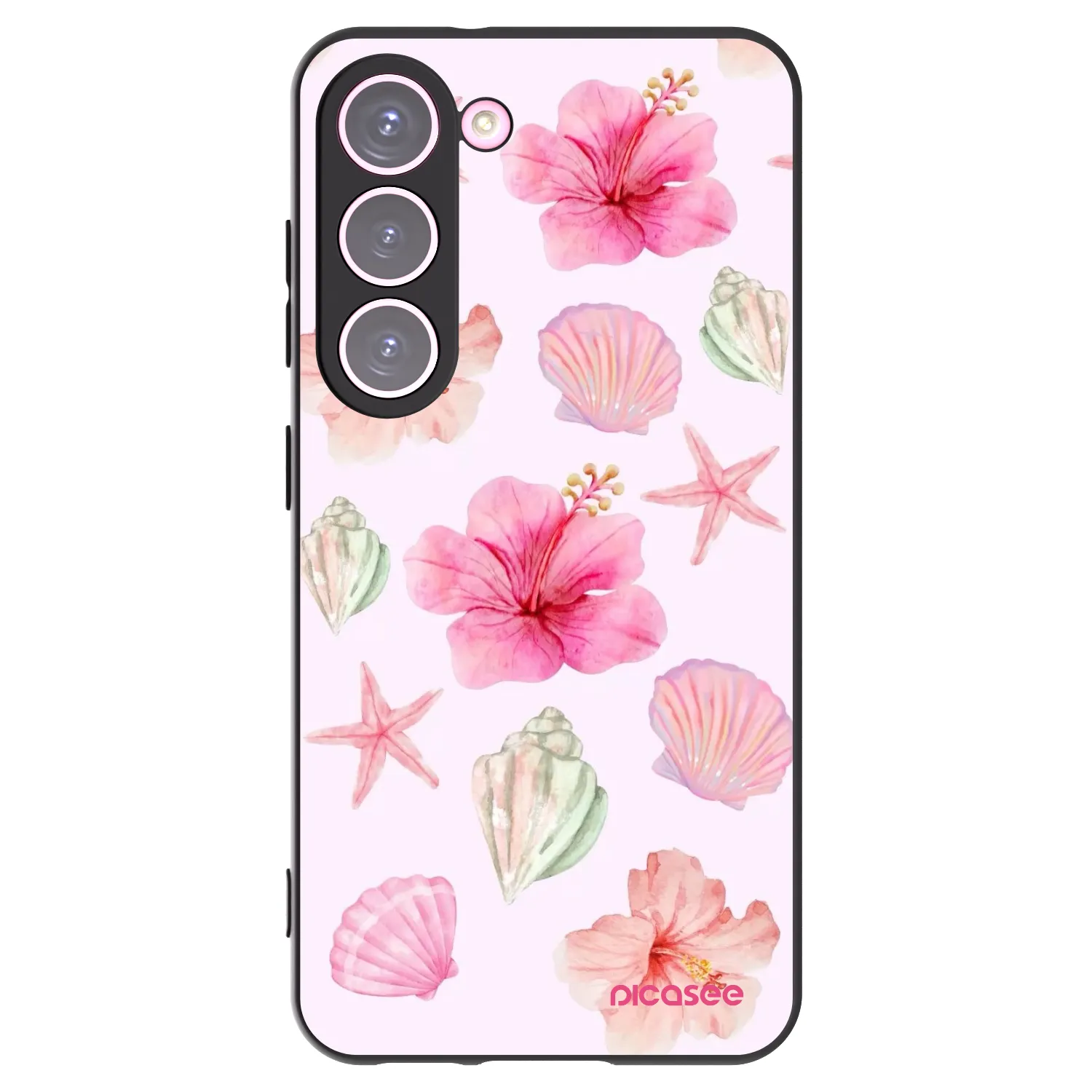 Picasee crna silikonska maskica za Samsung Galaxy S23 5G - Blush Lagoon