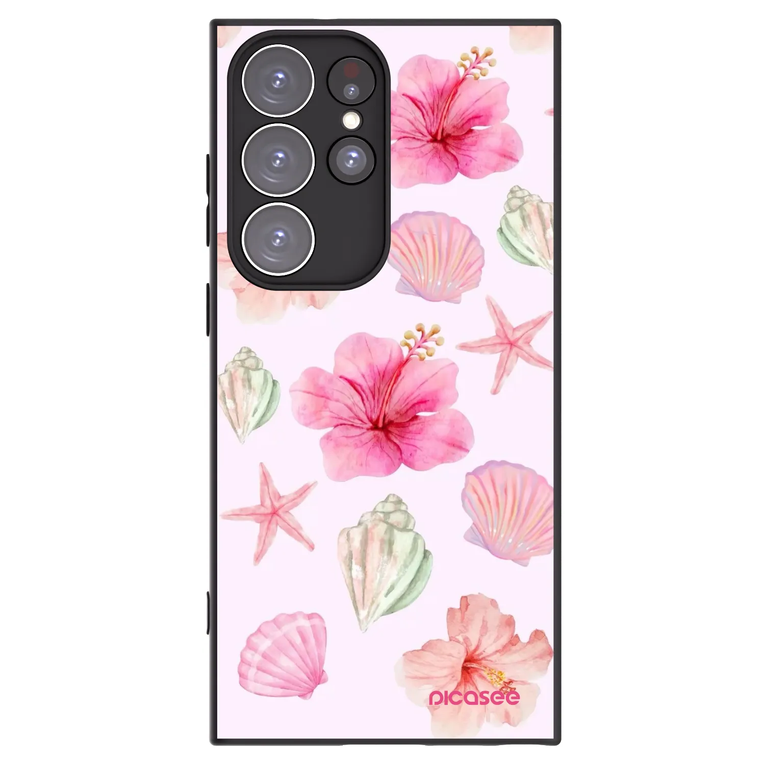 Picasee crna silikonska maskica za Samsung Galaxy S23 Ultra 5G - Blush Lagoon