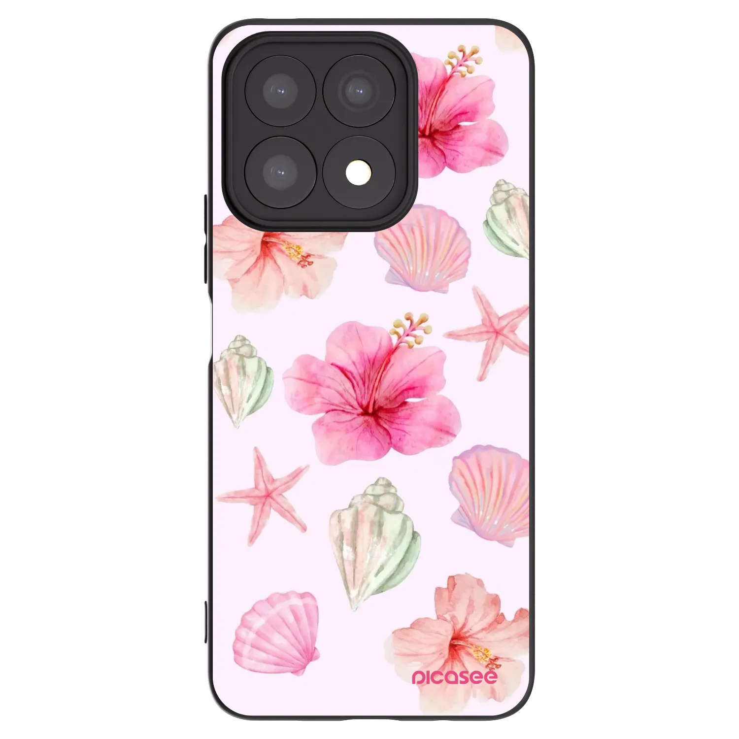 Picasee crna silikonska maskica za Honor X8a - Blush Lagoon