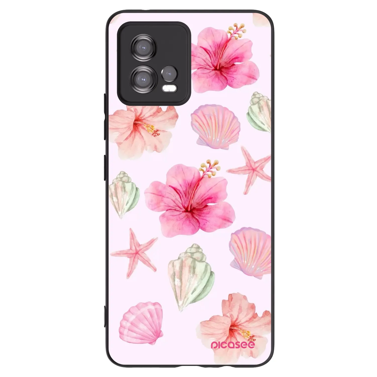 Picasee crna silikonska maskica za Motorola Moto G72 - Blush Lagoon