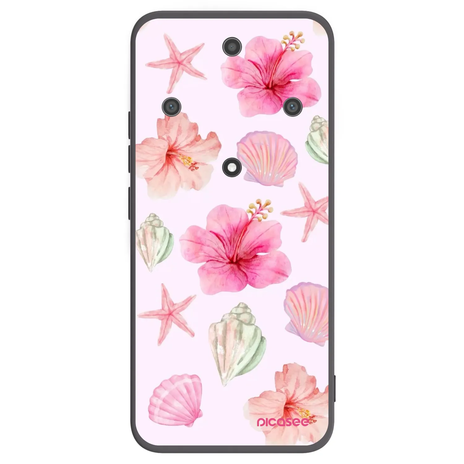 Picasee crna silikonska maskica za Honor Magic5 Lite 5G - Blush Lagoon