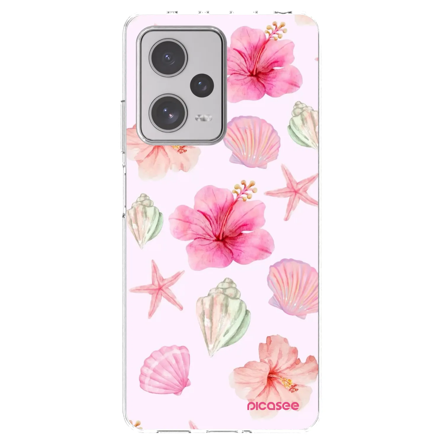 Picasee silikonska prozirna maskica za Xiaomi Redmi Note 12 Pro+ 5G - Blush Lagoon