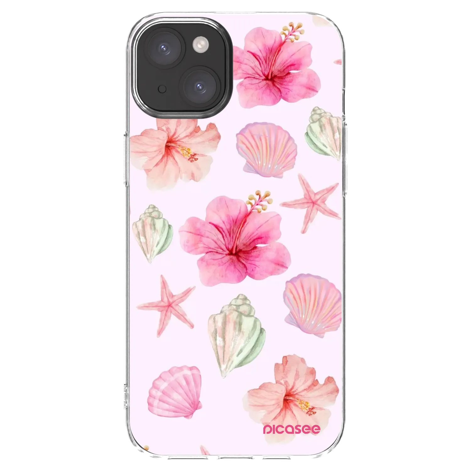Picasee silikonska prozirna maskica za Apple iPhone 15 Plus - Blush Lagoon