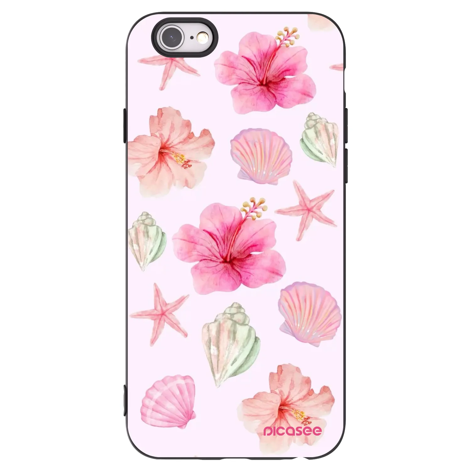 Picasee crna silikonska maskica za Apple iPhone 6/6S - Blush Lagoon