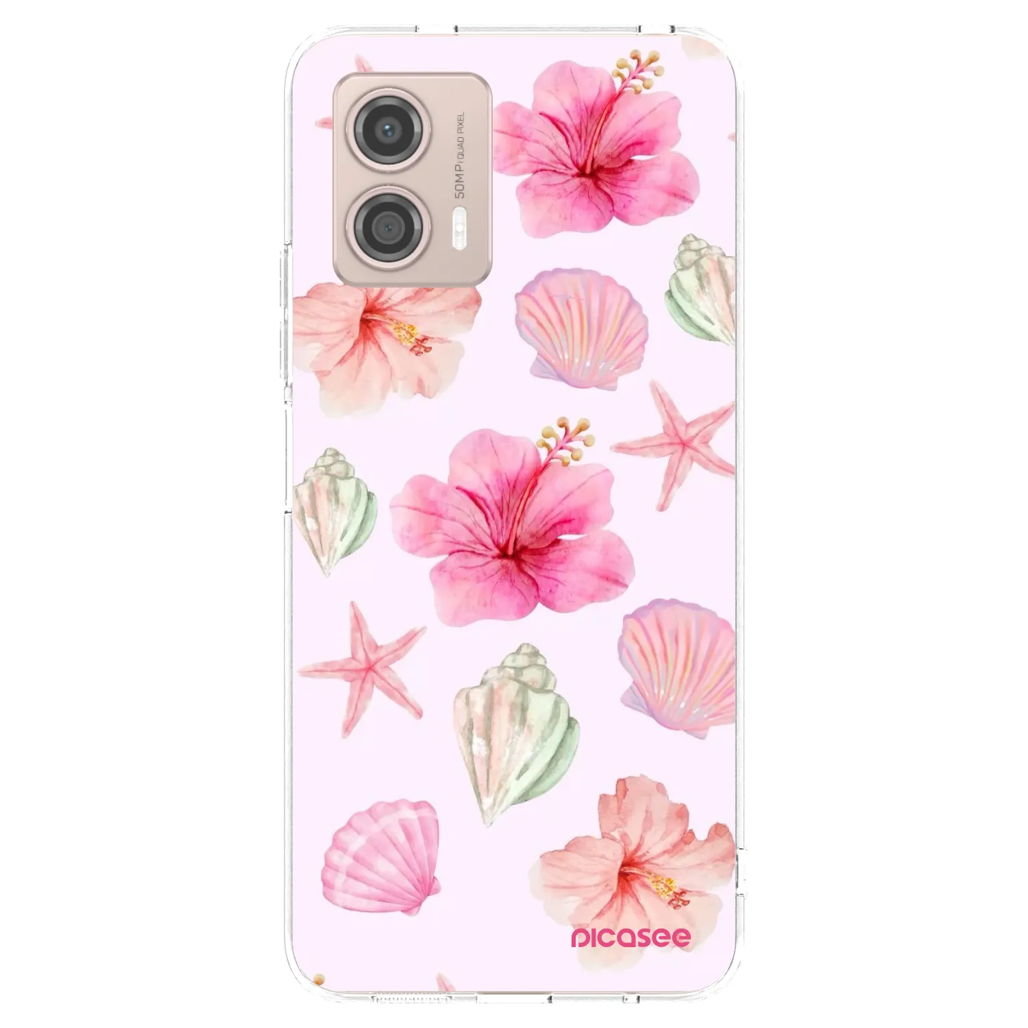 Picasee silikonska prozirna maskica za Motorola Moto G53 5G - Blush Lagoon