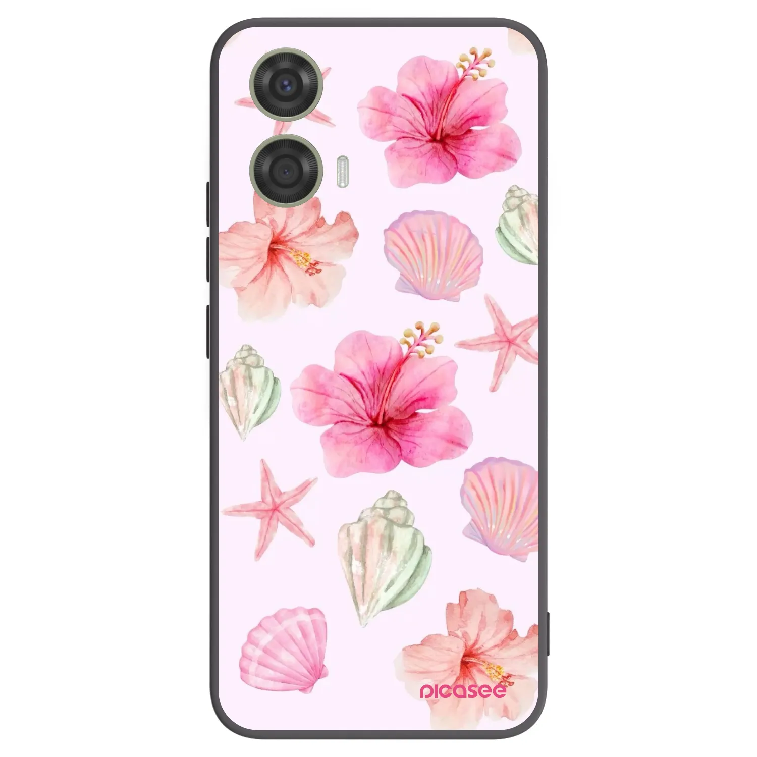 Picasee crna silikonska maskica za Motorola Moto G24 - Blush Lagoon