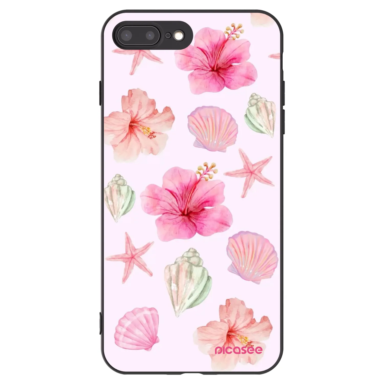 Picasee crna silikonska maskica za Apple iPhone 7 Plus - Blush Lagoon