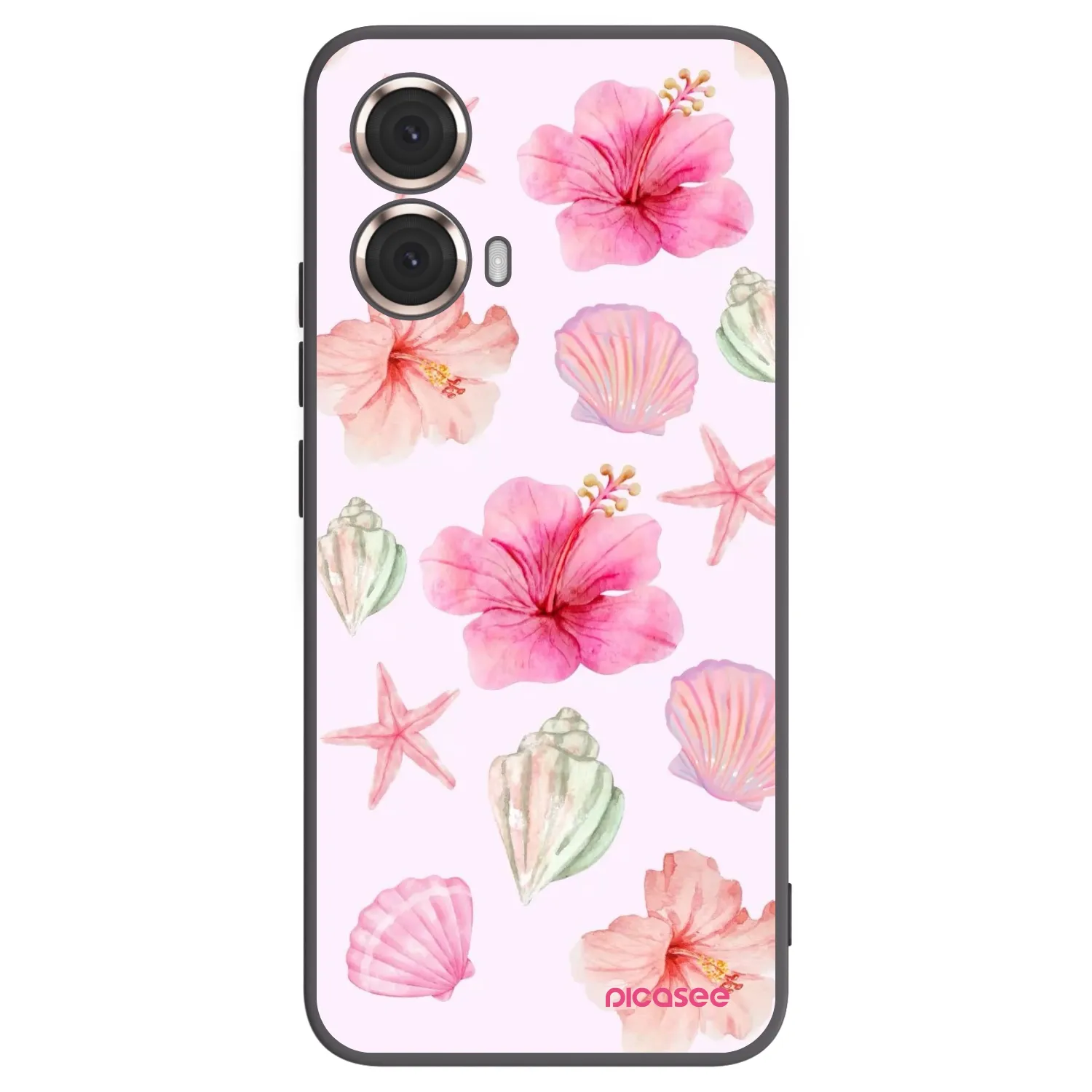 Picasee crna silikonska maskica za Motorola Moto G85 - Blush Lagoon