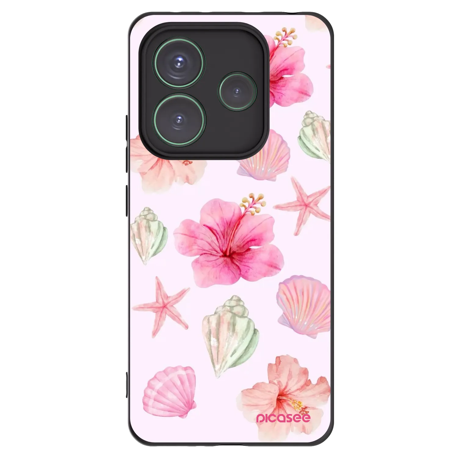 Picasee crna silikonska maskica za Xiaomi Redmi Note 14 5G - Blush Lagoon