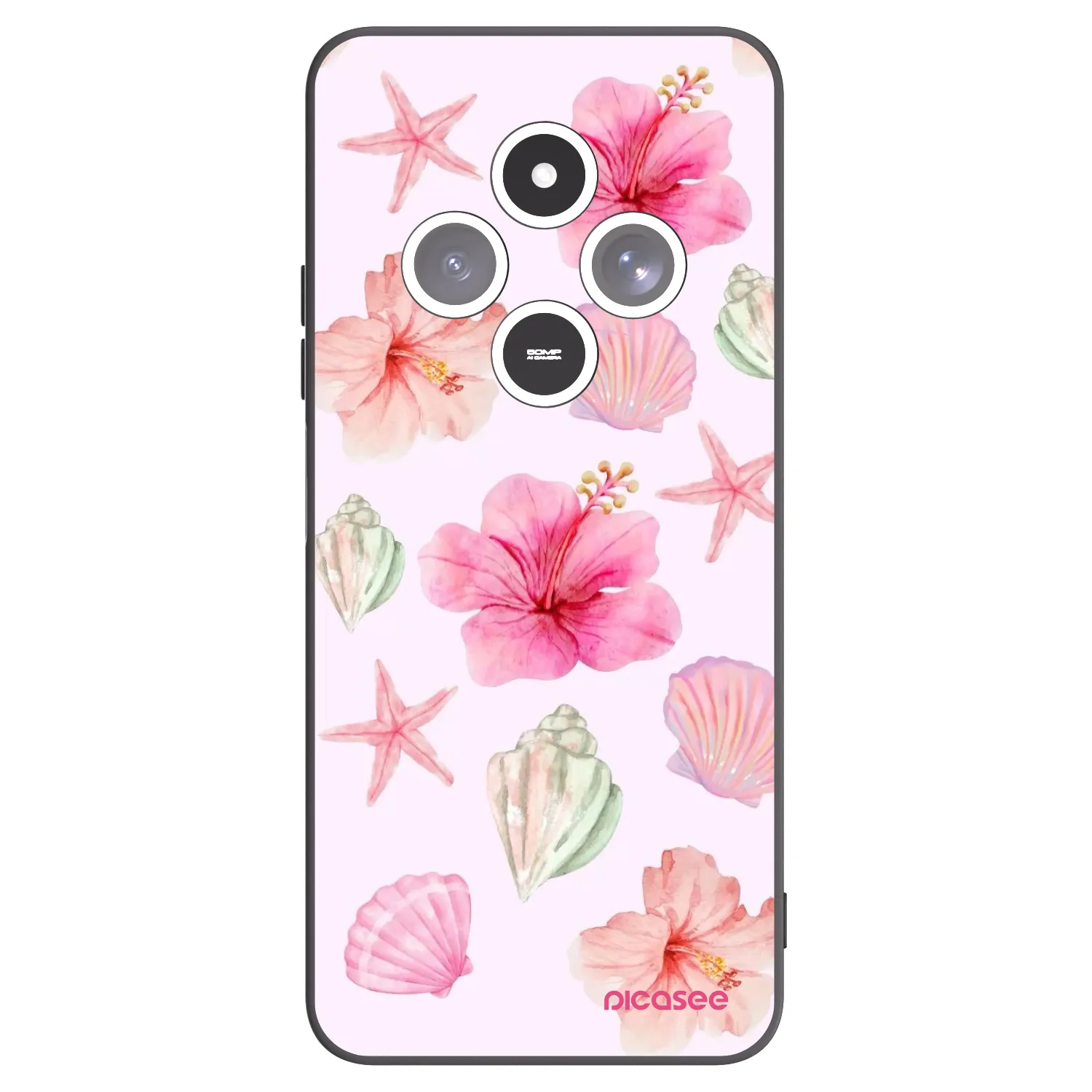 Picasee crna silikonska maskica za Xiaomi Redmi 14C - Blush Lagoon