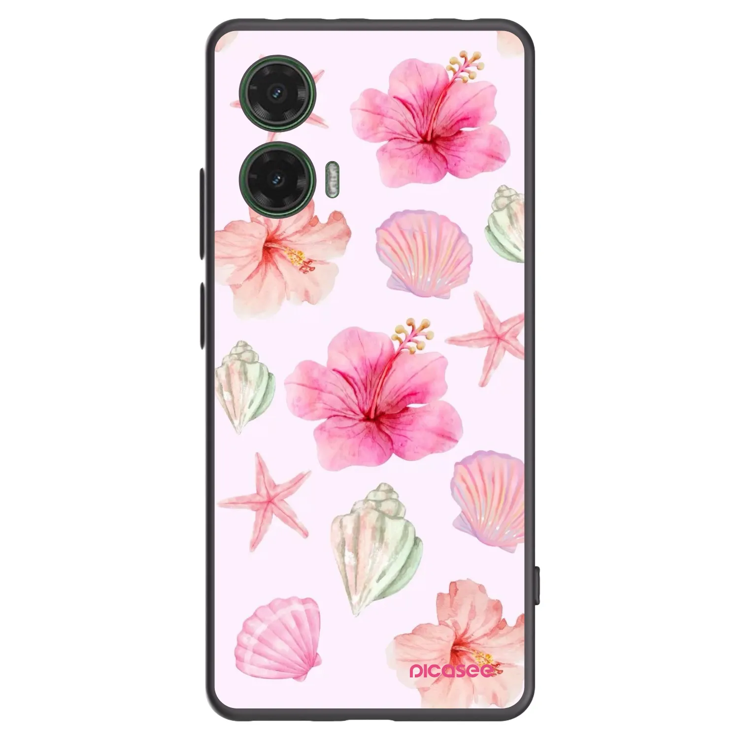 Picasee crna silikonska maskica za Motorola Moto G35 5G - Blush Lagoon