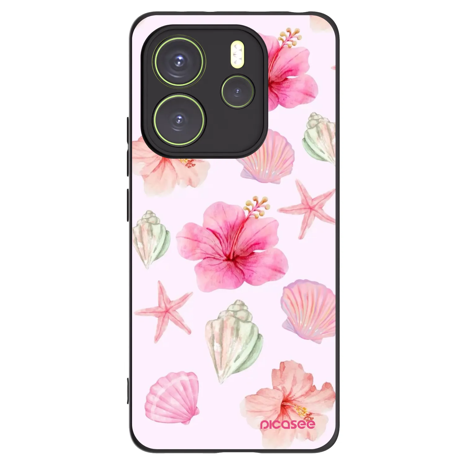 Picasee crna silikonska maskica za Xiaomi Redmi Note 14 4G - Blush Lagoon