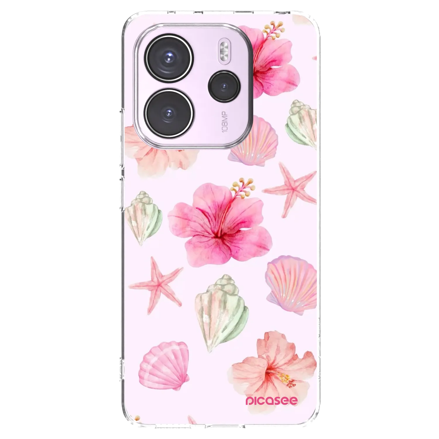 Picasee silikonska prozirna maskica za Xiaomi Redmi Note 14 4G - Blush Lagoon