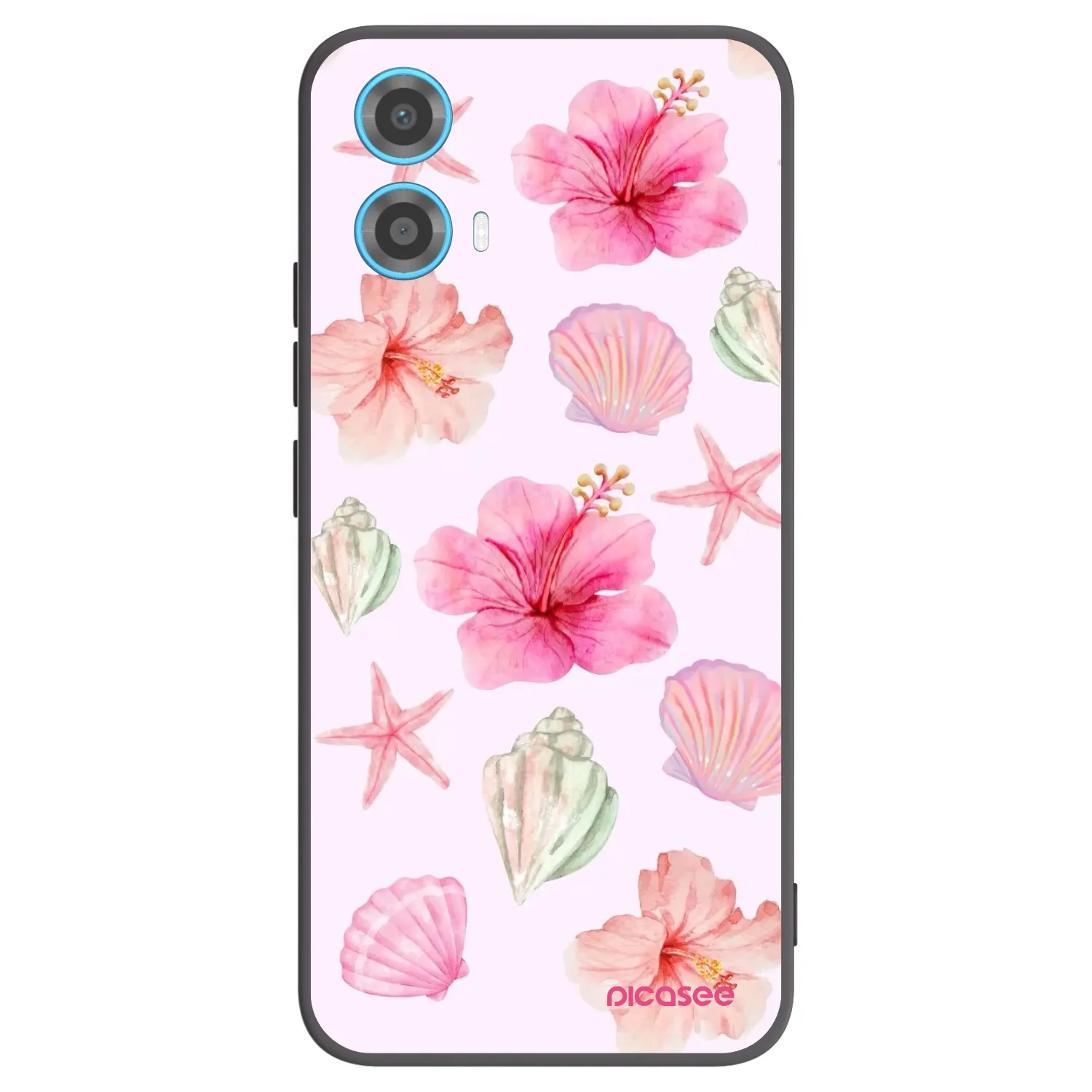 Picasee crna silikonska maskica za Motorola Moto G34 5G - Blush Lagoon