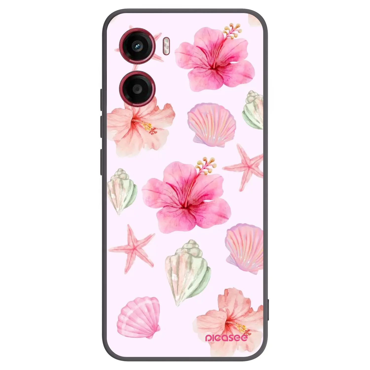 Picasee crna silikonska maskica za Motorola Moto G05 - Blush Lagoon