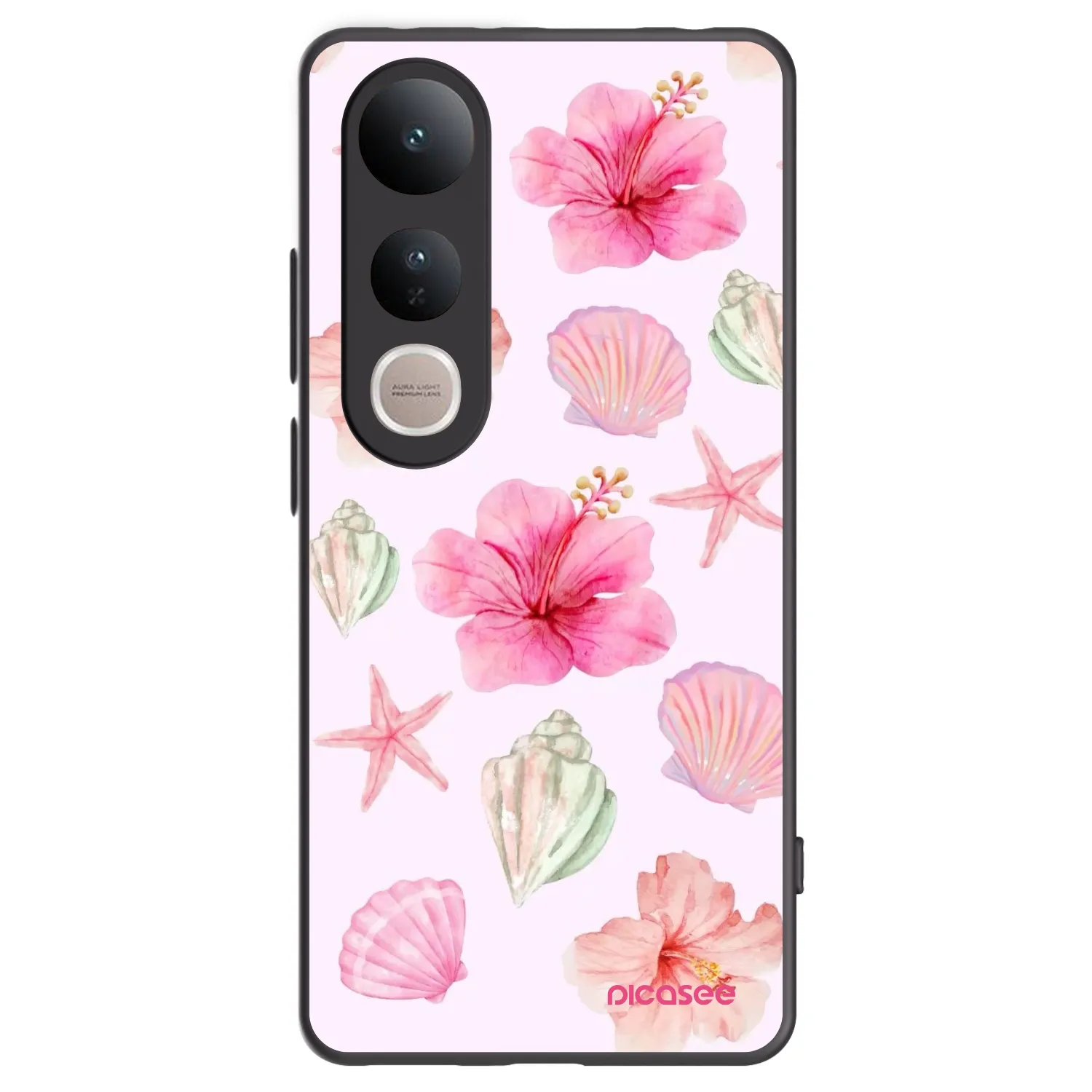 Picasee crna silikonska maskica za Vivo V50 Lite 5G - Blush Lagoon