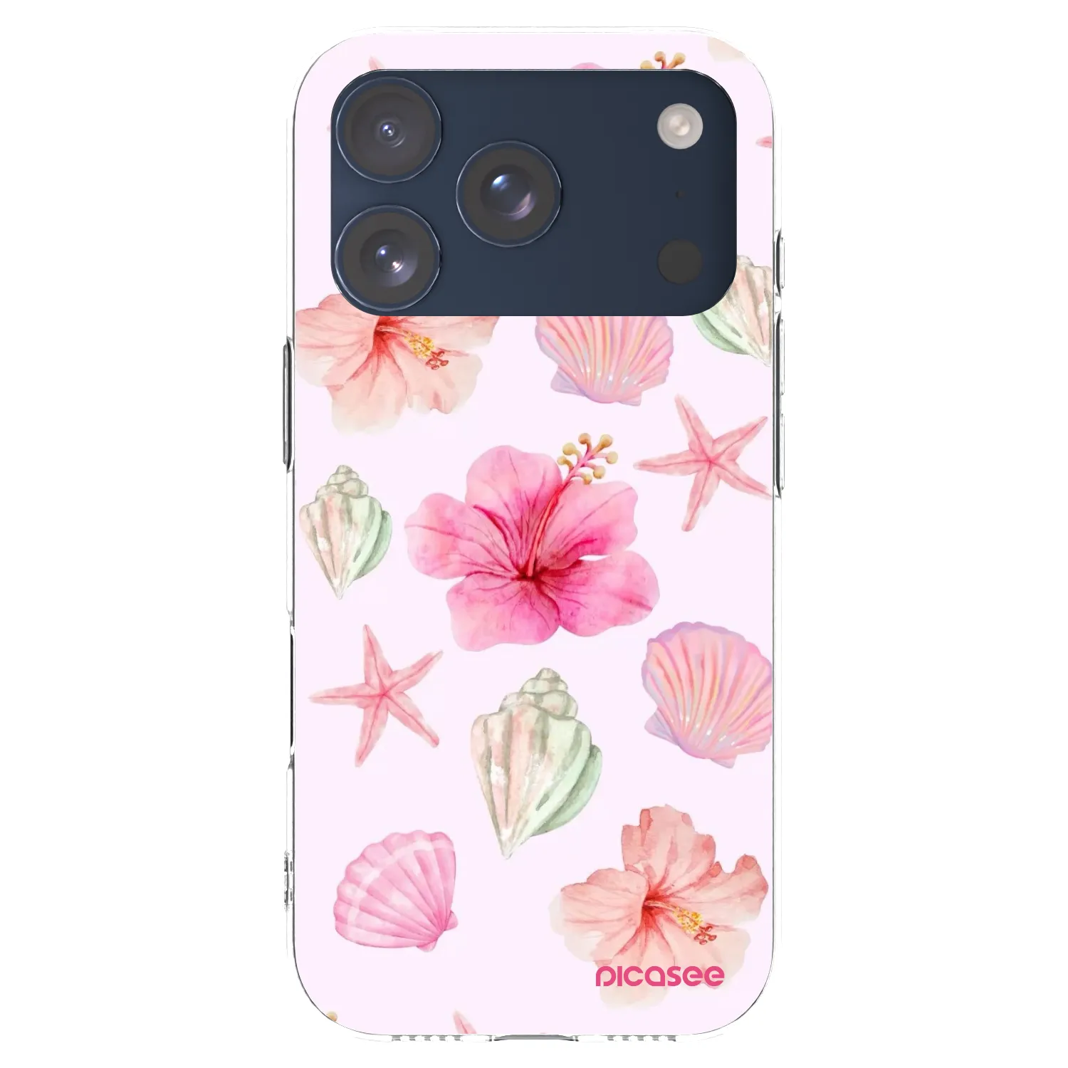Picasee silikonska prozirna maskica za Apple iPhone 17 Pro - Blush Lagoon
