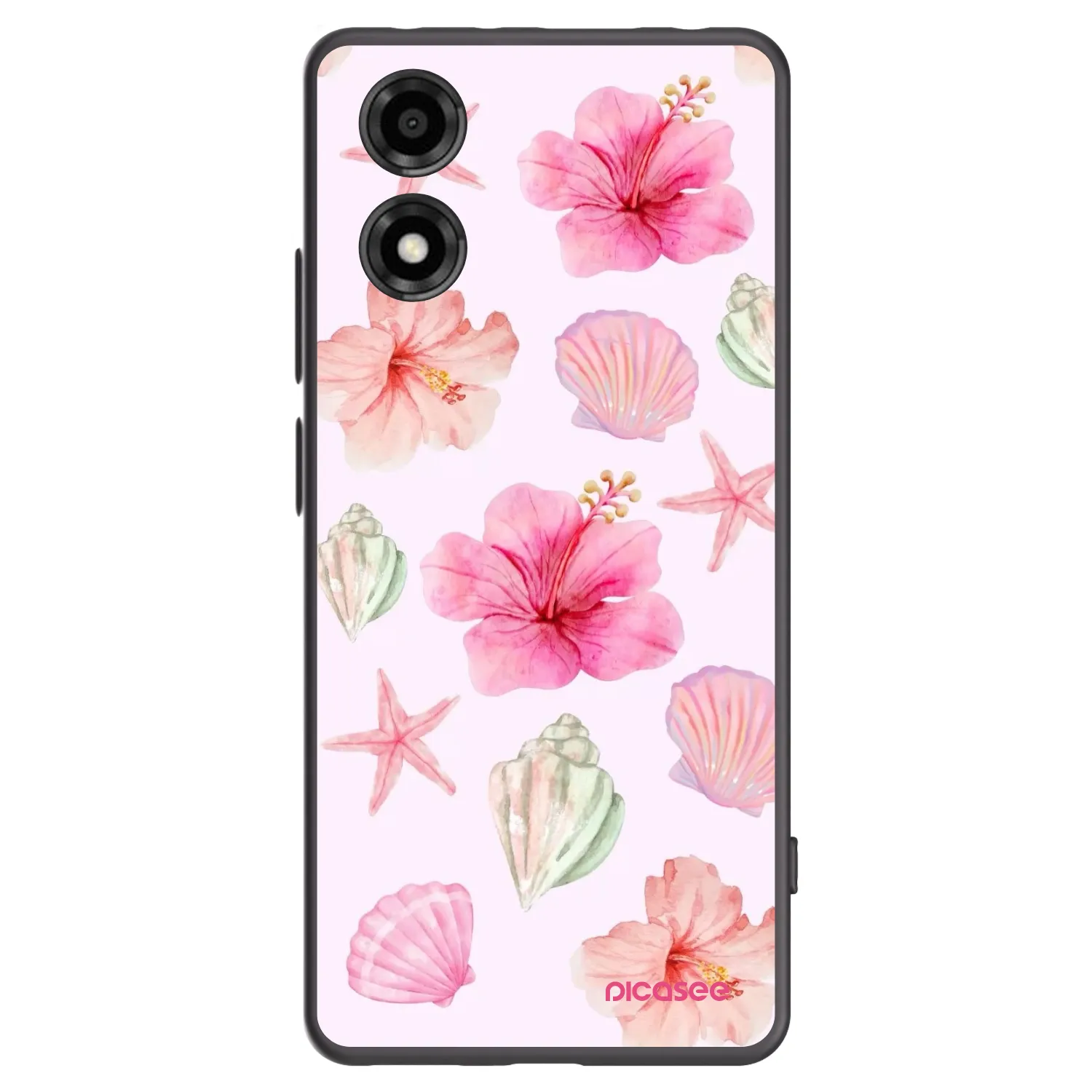 Picasee crna silikonska maskica za Motorola Moto E14 - Blush Lagoon
