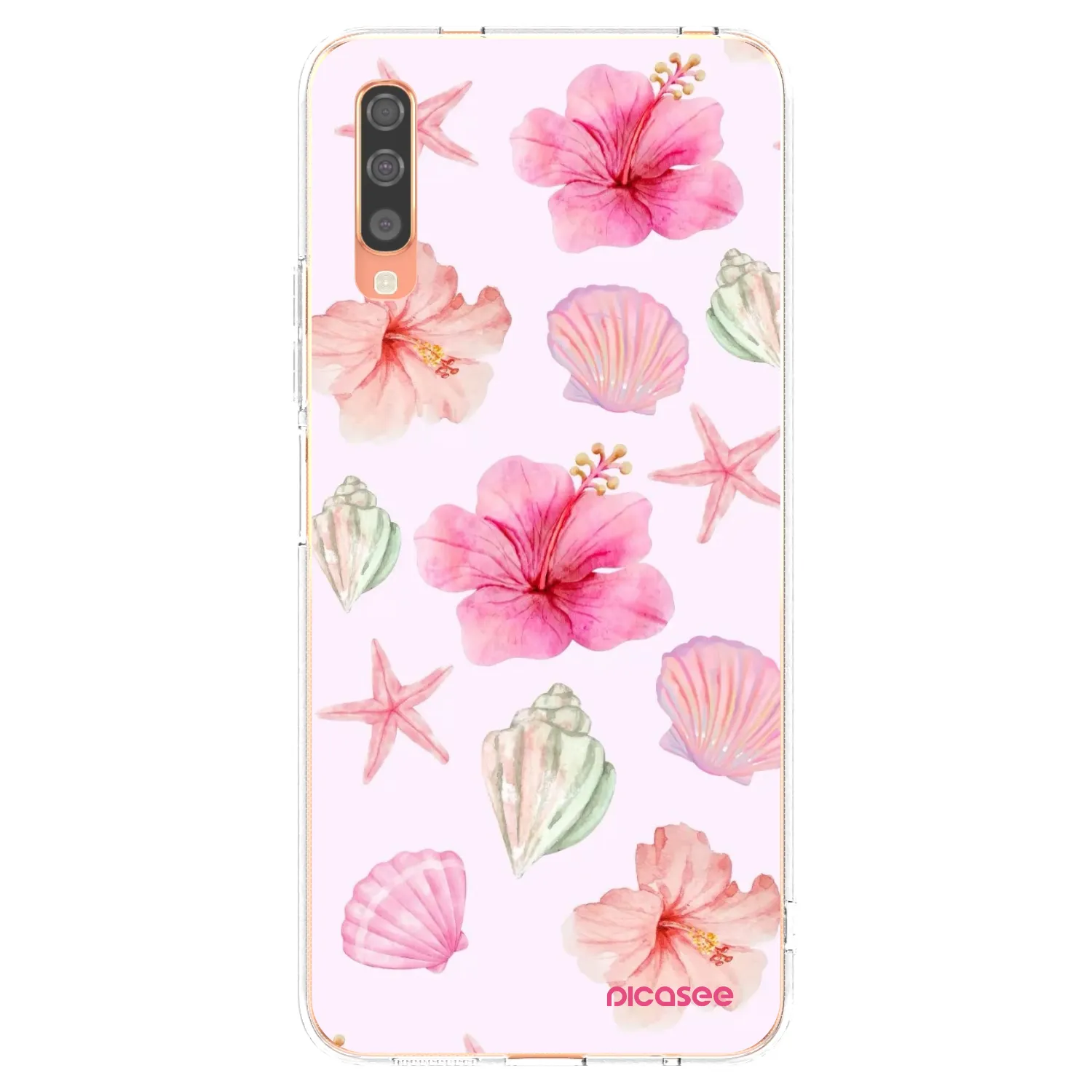 Picasee silikonska prozirna maskica za Samsung Galaxy A70 A705F - Blush Lagoon