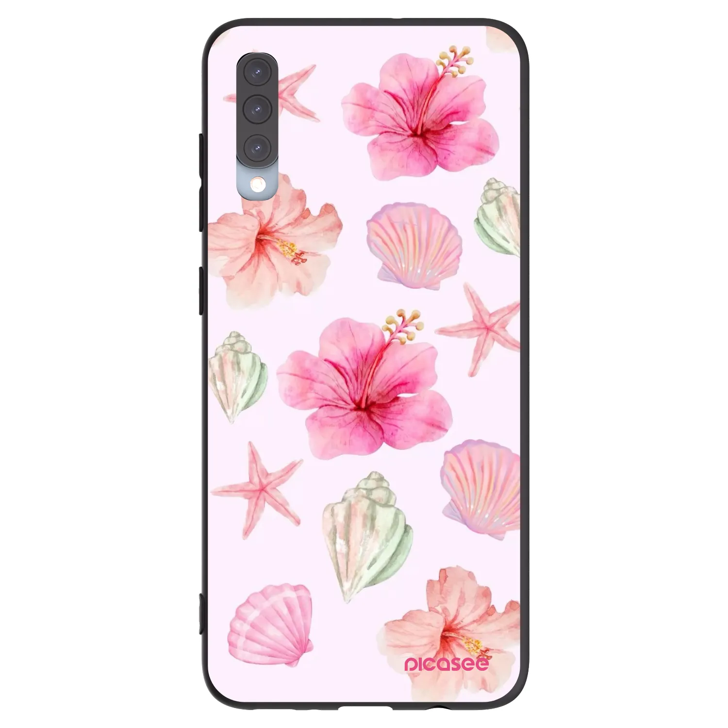 Picasee crna silikonska maskica za Samsung Galaxy A70 A705F - Blush Lagoon