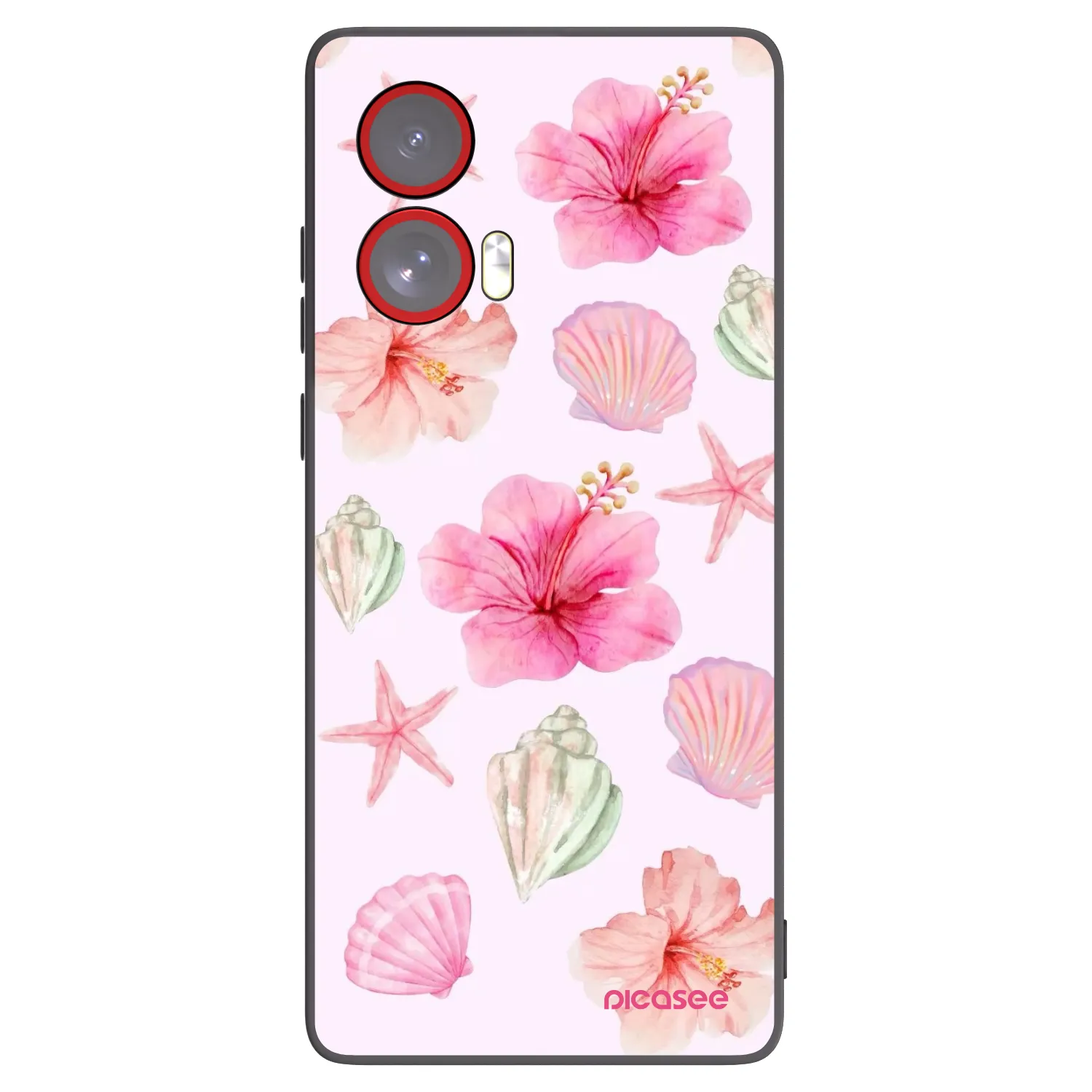 Picasee crna silikonska maskica za Motorola Edge 50 Fusion - Blush Lagoon