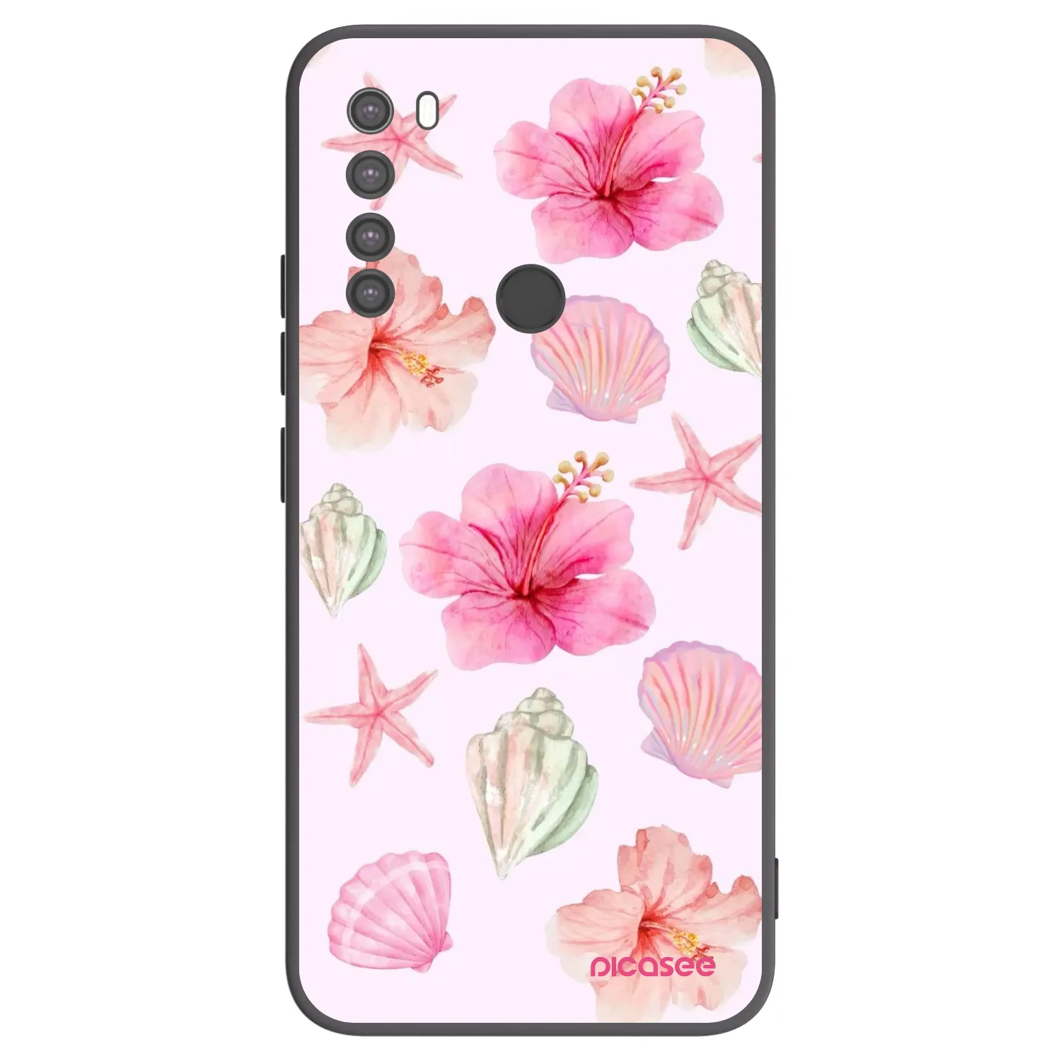 Picasee crna silikonska maskica za Xiaomi Redmi Note 8 - Blush Lagoon