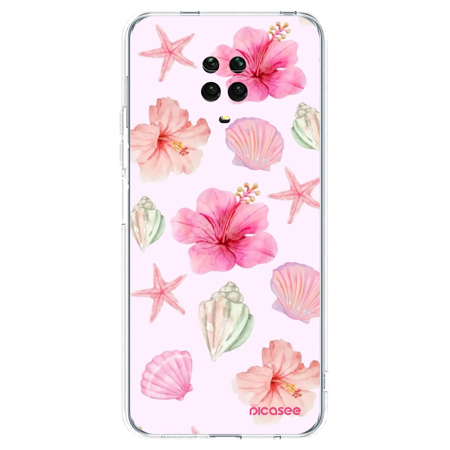 Picasee silikonska prozirna maskica za Xiaomi Redmi Note 9 Pro - Blush Lagoon