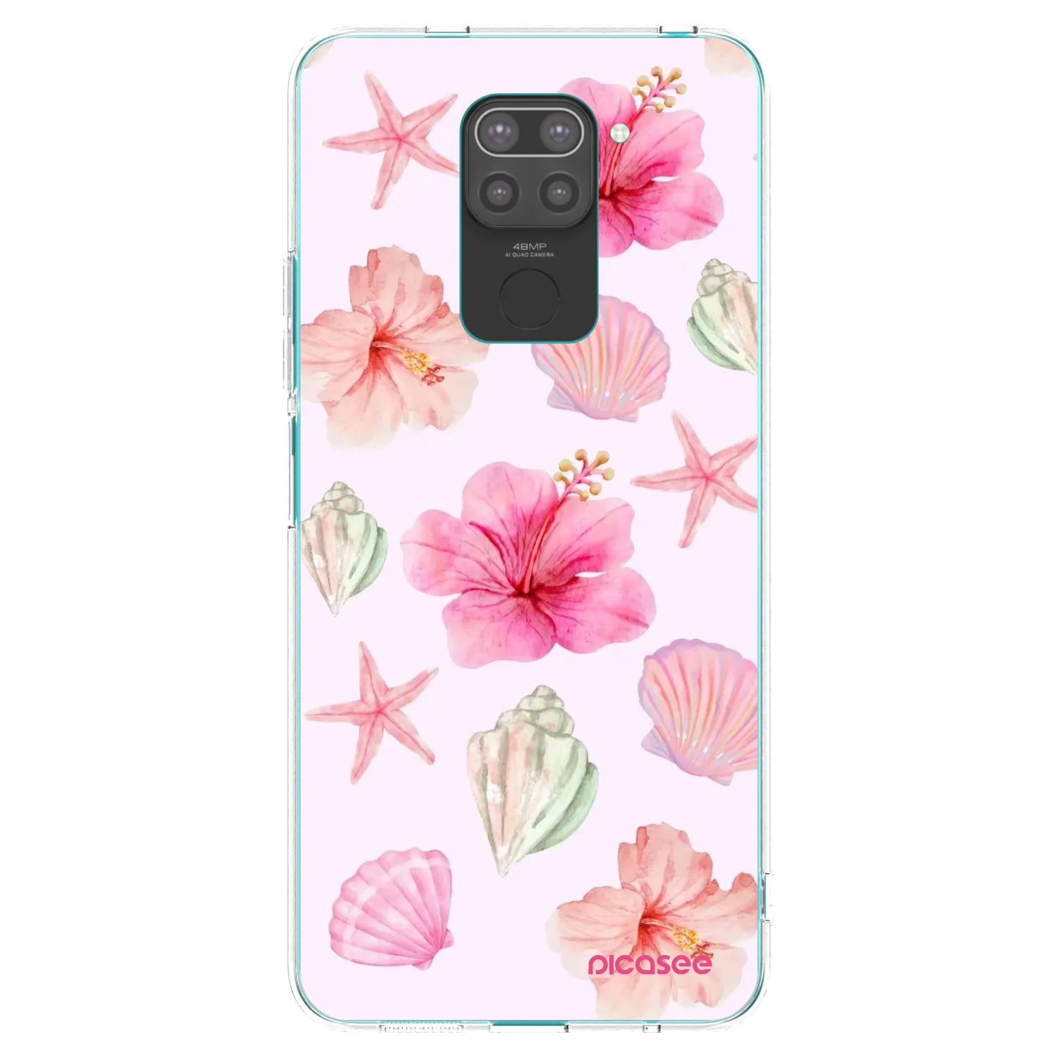 Picasee crna silikonska maskica za Xiaomi Redmi Note 9 - Blush Lagoon
