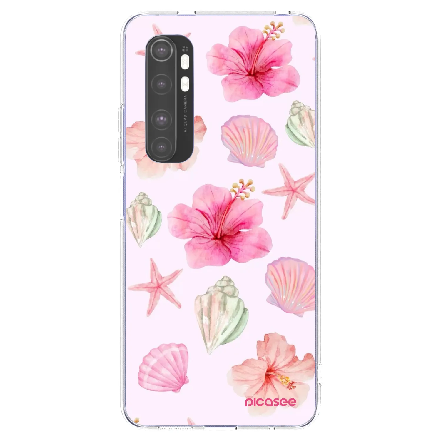 Picasee silikonska prozirna maskica za Xiaomi Mi Note 10 Lite - Blush Lagoon