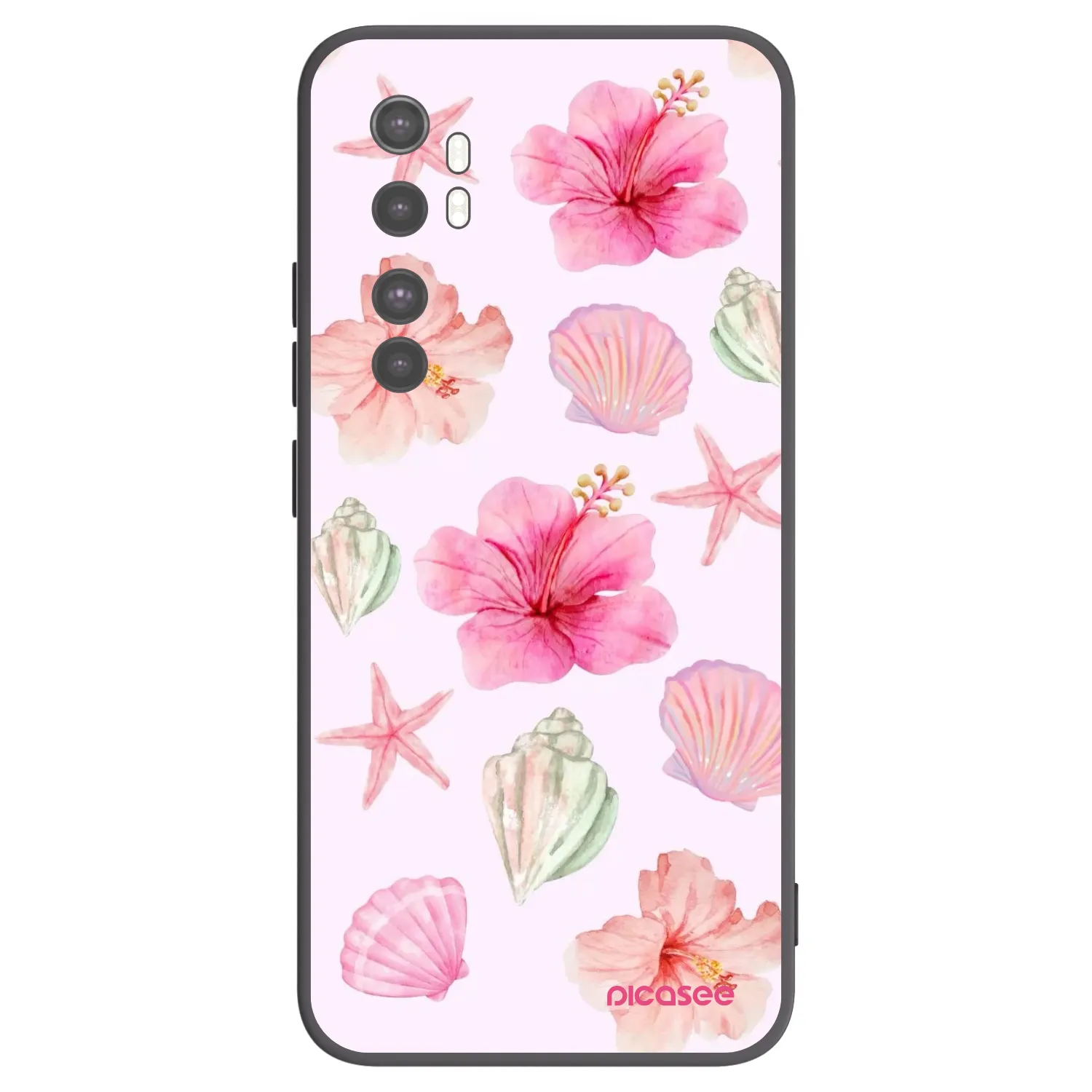 Picasee crna silikonska maskica za Xiaomi Mi Note 10 Lite - Blush Lagoon