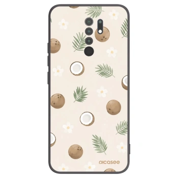Picasee crna silikonska maskica za Xiaomi Redmi 9 - Coconut Breeze