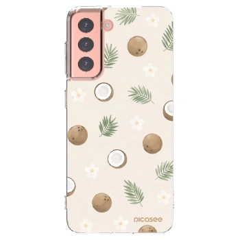 Picasee silikonska prozirna maskica za Samsung Galaxy S21 5G G991B - Coconut Breeze