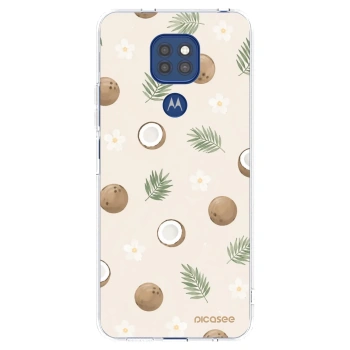 Picasee silikonska prozirna maskica za Motorola Moto G9 Play - Coconut Breeze