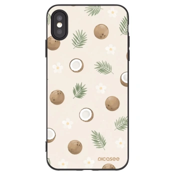 Picasee crna silikonska maskica za Apple iPhone XS Max - Coconut Breeze