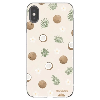 Picasee silikonska prozirna maskica za Apple iPhone XS Max - Coconut Breeze