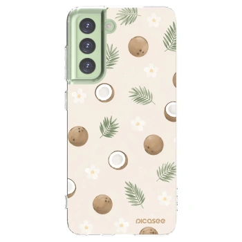 Picasee silikonska prozirna maskica za Samsung Galaxy S21 FE 5G - Coconut Breeze