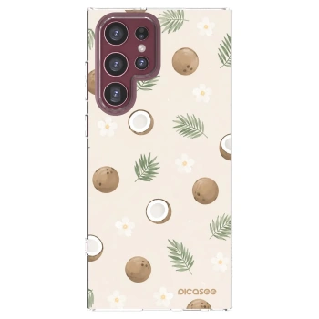 Picasee silikonska prozirna maskica za Samsung Galaxy S22 Ultra 5G - Coconut Breeze