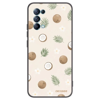 Picasee crna silikonska maskica za OPPO A16s - Coconut Breeze