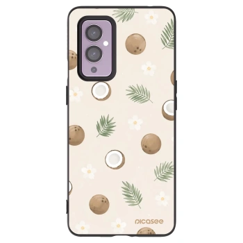 Picasee crna silikonska maskica za OnePlus 9 - Coconut Breeze
